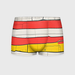 Трусы-боксеры мужские Красные полоски, цвет: 3D-принт