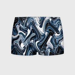 Мужские трусы Тёмно-синий искажённая абстракция
