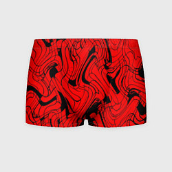 Мужские трусы Чёрно-красный абстрактный линии