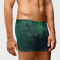 Трусы-боксеры мужские Текстурный тёмный сине-зелёный, цвет: 3D-принт — фото 2