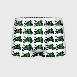 Трусы-боксеры мужские Motorbike green, цвет: 3D-принт