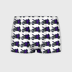 Трусы-боксеры мужские Motorcycle purple gloss, цвет: 3D-принт