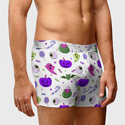 Трусы-боксеры мужские Halloween purple pumpkin pattern, цвет: 3D-принт — фото 2
