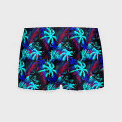 Трусы-боксеры мужские Palm blue light blue, цвет: 3D-принт