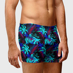 Трусы-боксеры мужские Palm blue light blue, цвет: 3D-принт — фото 2