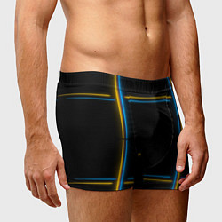 Трусы-боксеры мужские Neon yellow light blue, цвет: 3D-принт — фото 2