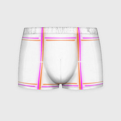 Трусы-боксеры мужские Neon white orange pink, цвет: 3D-принт