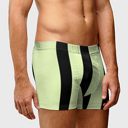 Трусы-боксеры мужские Color light green black line, цвет: 3D-принт — фото 2