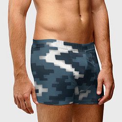 Трусы-боксеры мужские Пиксельная текстура камуфляж, цвет: 3D-принт — фото 2
