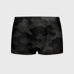 Трусы-боксеры мужские Черно-серая текстура камуфляжа, цвет: 3D-принт