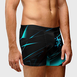 Трусы-боксеры мужские Doom neon stripes, цвет: 3D-принт — фото 2
