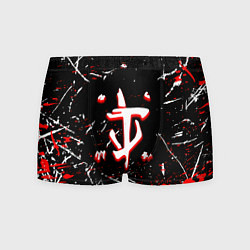 Трусы-боксеры мужские Doom краски штрихи, цвет: 3D-принт