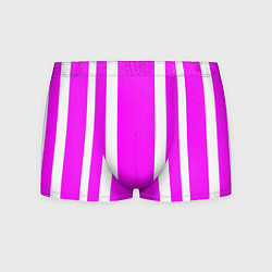 Трусы-боксеры мужские Color white pink stripes, цвет: 3D-принт