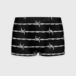 Трусы-боксеры мужские Проволока колючая, цвет: 3D-принт