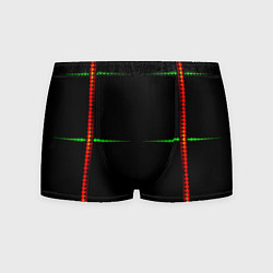 Трусы-боксеры мужские Color black green orange stripes, цвет: 3D-принт