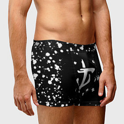 Трусы-боксеры мужские Doom брызги белых красок, цвет: 3D-принт — фото 2