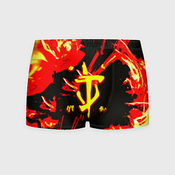 Трусы-боксеры мужские Doom огненный, цвет: 3D-принт
