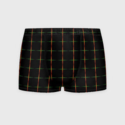 Трусы-боксеры мужские Color black orange green crosses, цвет: 3D-принт