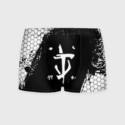 Трусы-боксеры мужские Doom соты краски, цвет: 3D-принт