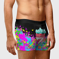Трусы-боксеры мужские Ливерпуль неоновые краски текстура, цвет: 3D-принт — фото 2
