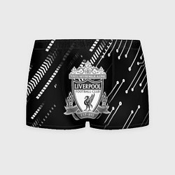 Трусы-боксеры мужские Liverpool геометрия черно белая, цвет: 3D-принт