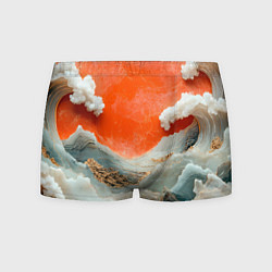 Мужские трусы Японский пейзаж абстракция