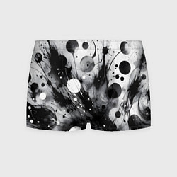 Трусы-боксеры мужские Абстрактная чёрно-белая композиция, цвет: 3D-принт