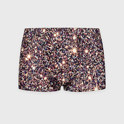 Трусы-боксеры мужские Имитация блестящих пайеток тёмно-розовый, цвет: 3D-принт