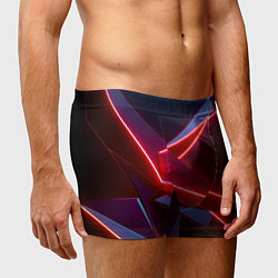 Трусы-боксеры мужские Neon laser red, цвет: 3D-принт — фото 2