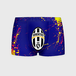 Трусы-боксеры мужские Ювентус желтые краски текстура, цвет: 3D-принт