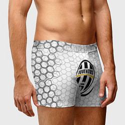Трусы-боксеры мужские Ювентус соты текстура, цвет: 3D-принт — фото 2