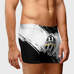 Трусы-боксеры мужские Ювентус полосы краски текстура, цвет: 3D-принт — фото 2