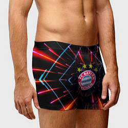 Трусы-боксеры мужские Бавария Мюнхен неоновая абстракция, цвет: 3D-принт — фото 2