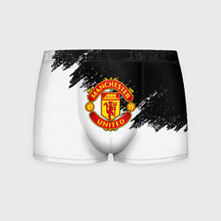 Трусы-боксеры мужские Манчестер Юнайтед краски белые, цвет: 3D-принт