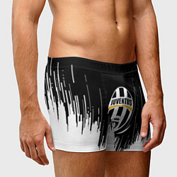 Трусы-боксеры мужские Ювентус текстура полосы спорт, цвет: 3D-принт — фото 2
