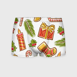 Трусы-боксеры мужские Рождественский вайб, цвет: 3D-принт