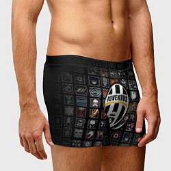 Трусы-боксеры мужские Juventus ачивки паттерн, цвет: 3D-принт — фото 2