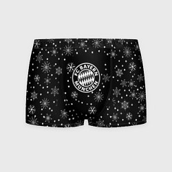 Трусы-боксеры мужские Бавария Мюнхен зима снежинки, цвет: 3D-принт