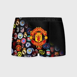 Трусы-боксеры мужские Манчестер логотипы команд, цвет: 3D-принт