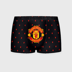 Трусы-боксеры мужские Манчестер Юнайтед розы текстура, цвет: 3D-принт