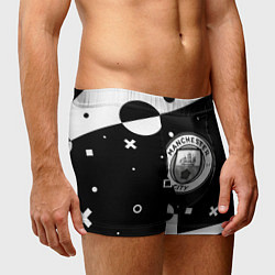 Трусы-боксеры мужские Манчестер сити геометрия блэк, цвет: 3D-принт — фото 2