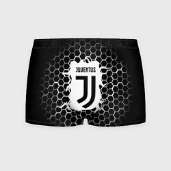 Трусы-боксеры мужские Juventus соты текстура краски, цвет: 3D-принт