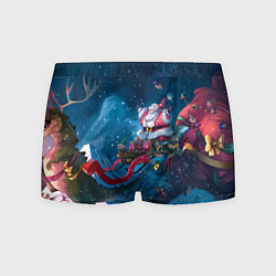 Мужские трусы Санта с динозавром