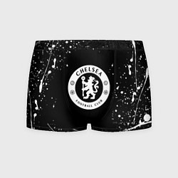 Трусы-боксеры мужские Челси белые краски всплеск, цвет: 3D-принт