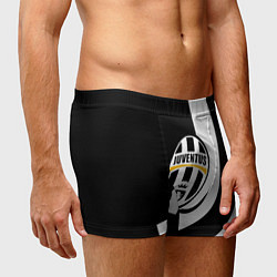 Трусы-боксеры мужские Ювентус полосы спорт линии, цвет: 3D-принт — фото 2