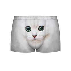 Трусы-боксеры мужские Белый котик, цвет: 3D-принт