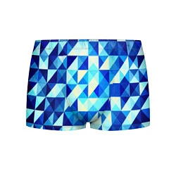Трусы-боксеры мужские Синяя геометрия, цвет: 3D-принт