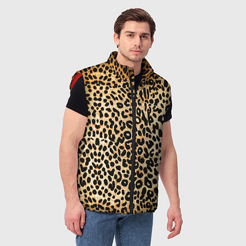 Мужской жилет Гепард (шкура) / 3D-Красный – фото 3