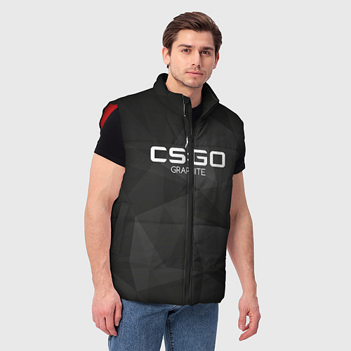 Мужской жилет CS:GO Graphite / 3D-Красный – фото 3
