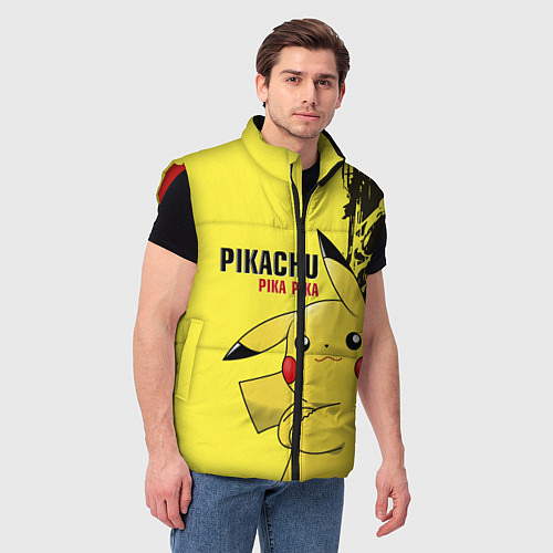 Мужской жилет Pikachu Pika Pika / 3D-Красный – фото 3